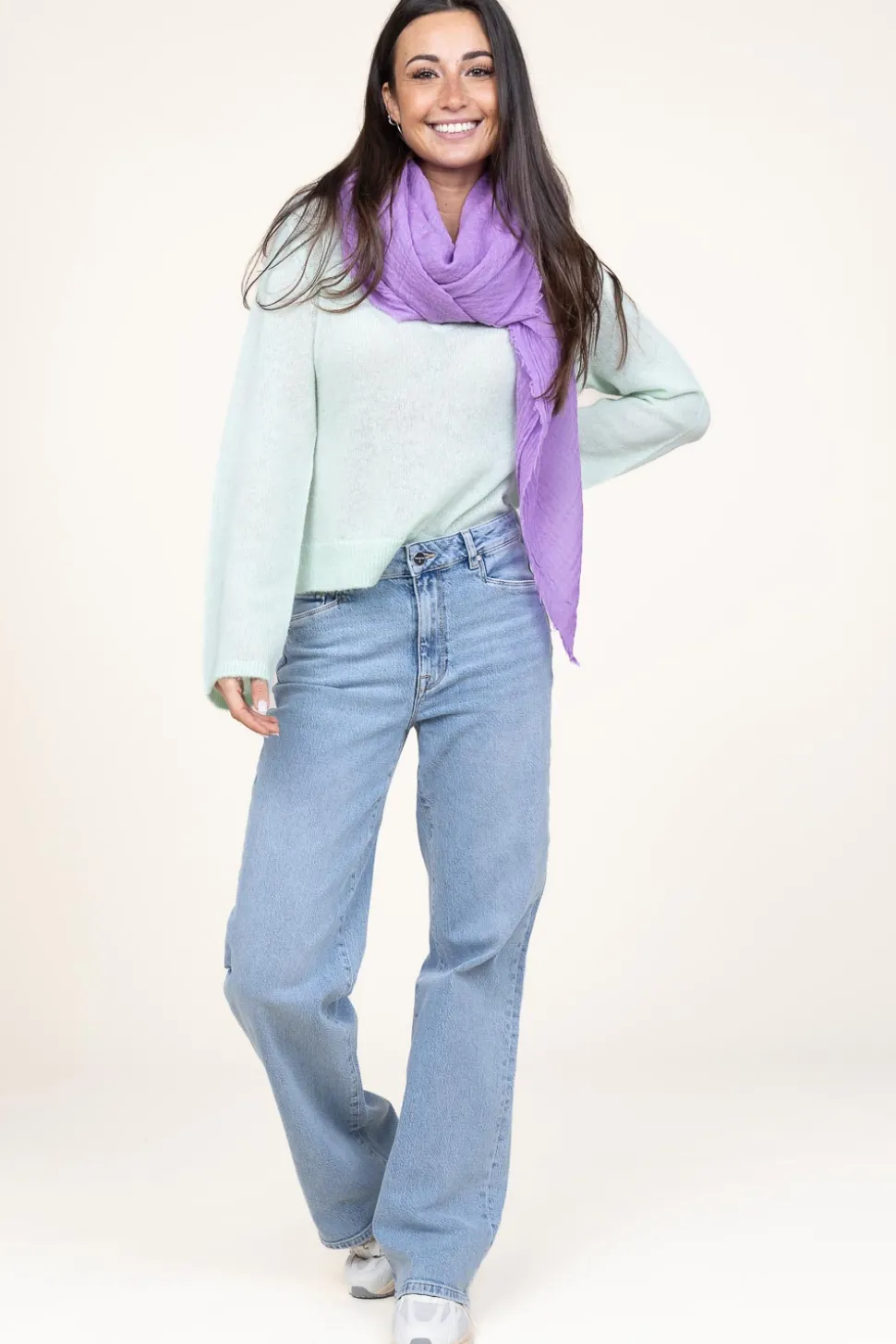 Soft Alpaca Blend Sweater Kenza | Green... | Dante 6 | Little Soho