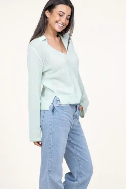 Soft Alpaca Blend Sweater Kenza | Green... | Dante 6 | Little Soho