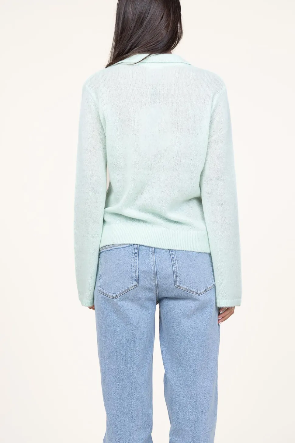 Soft Alpaca Blend Sweater Kenza | Green... | Dante 6 | Little Soho