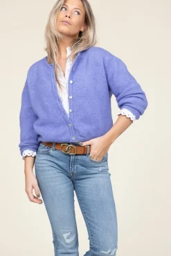 Soft Alpaca Cardigan Vitow | Purple... | American Vintage | Little Soho