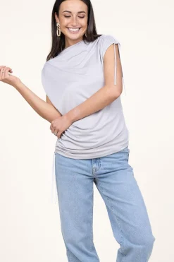 Soft Asymmetrical Modal Mix Top Elin | Natural... | Dante 6 | Little Soho