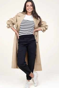 Soft Cotton Striped Sweater Peroza | Black & White... | Suncoo | Little Soho