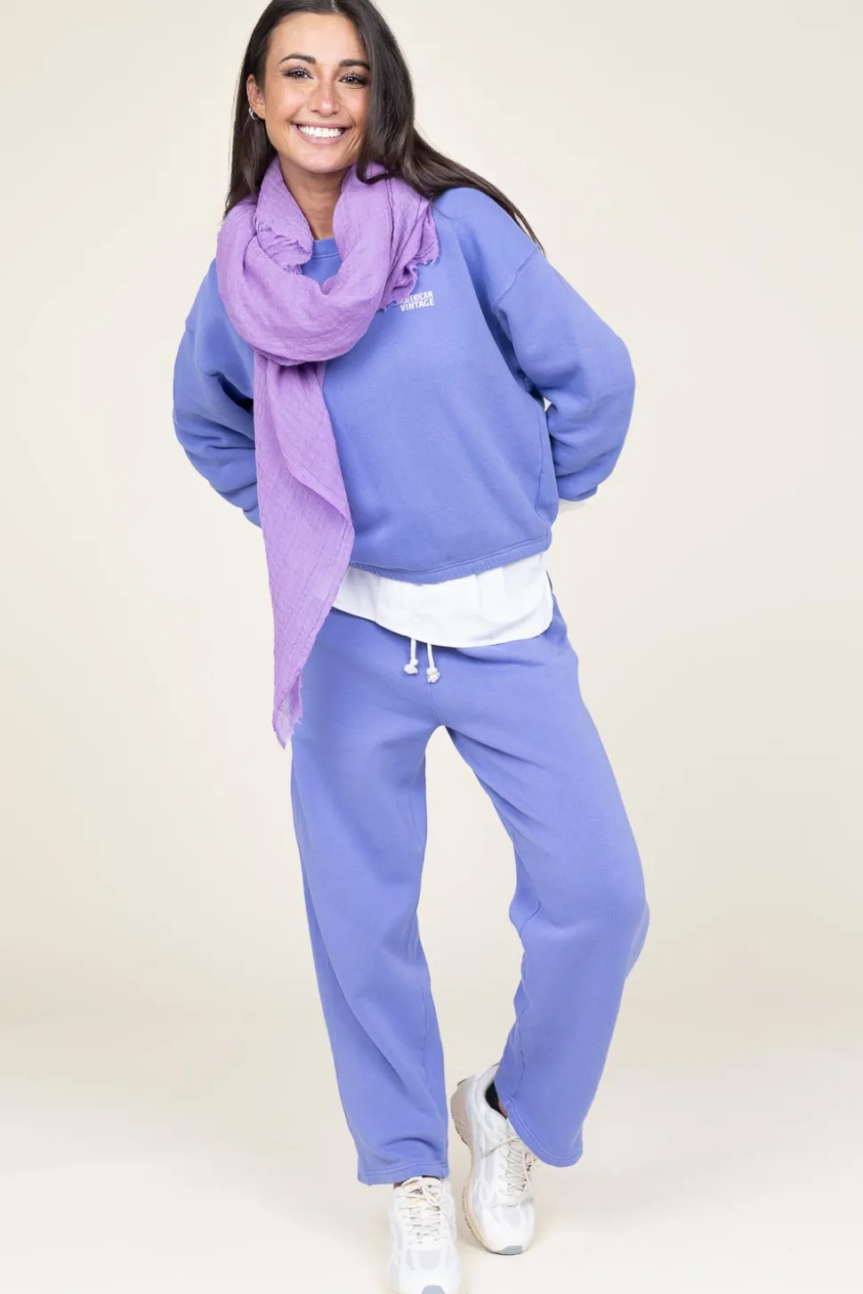 Soft Fleece Sweater Izubird | Purple... | American Vintage | Little Soho