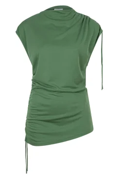 Soft Modal Mix Asymmetrical Top Elin | Green... | Dante 6 | Little Soho