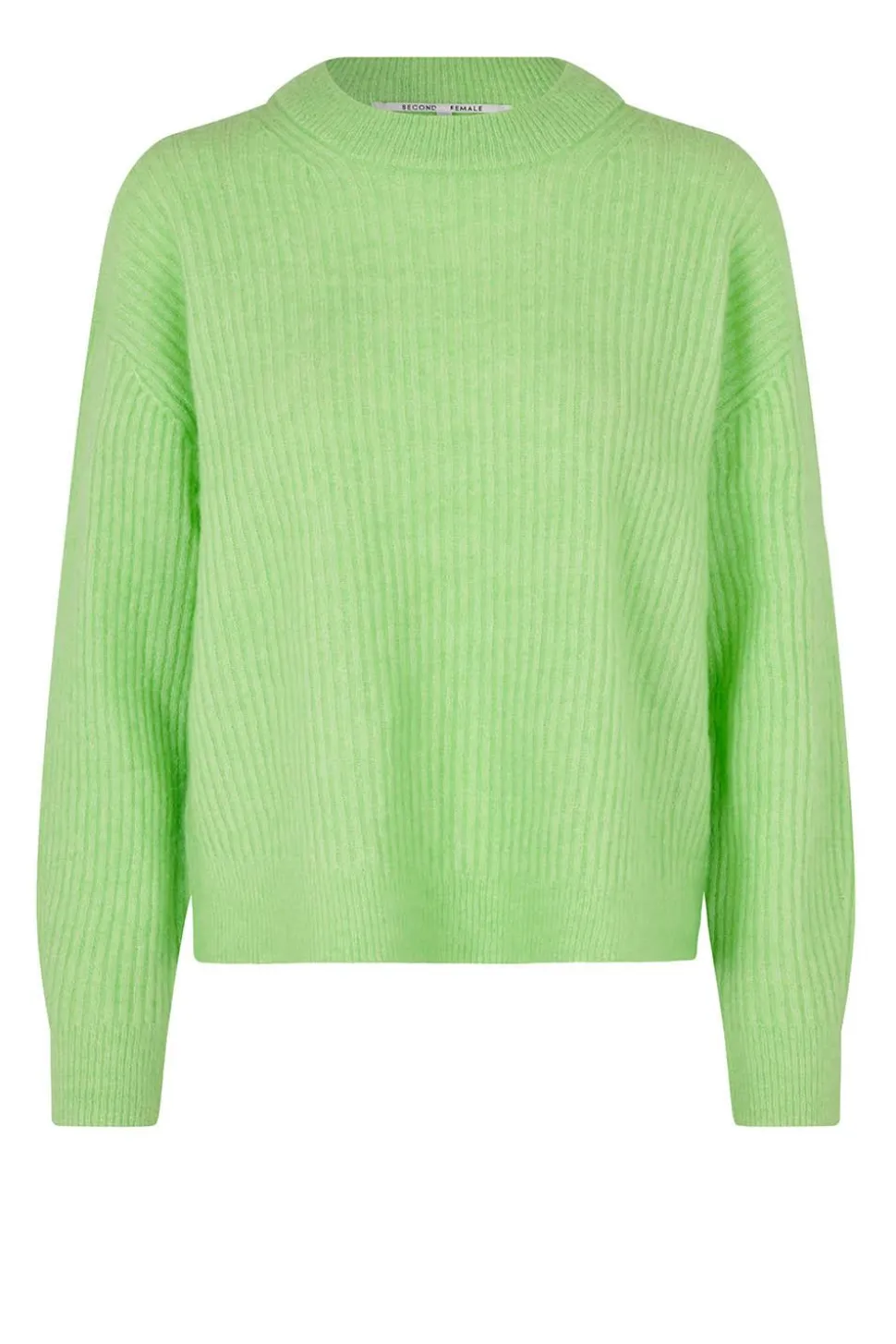 Soft Mohair Ribbed Sweater Brooke | Green... | Second Female | Little Soho