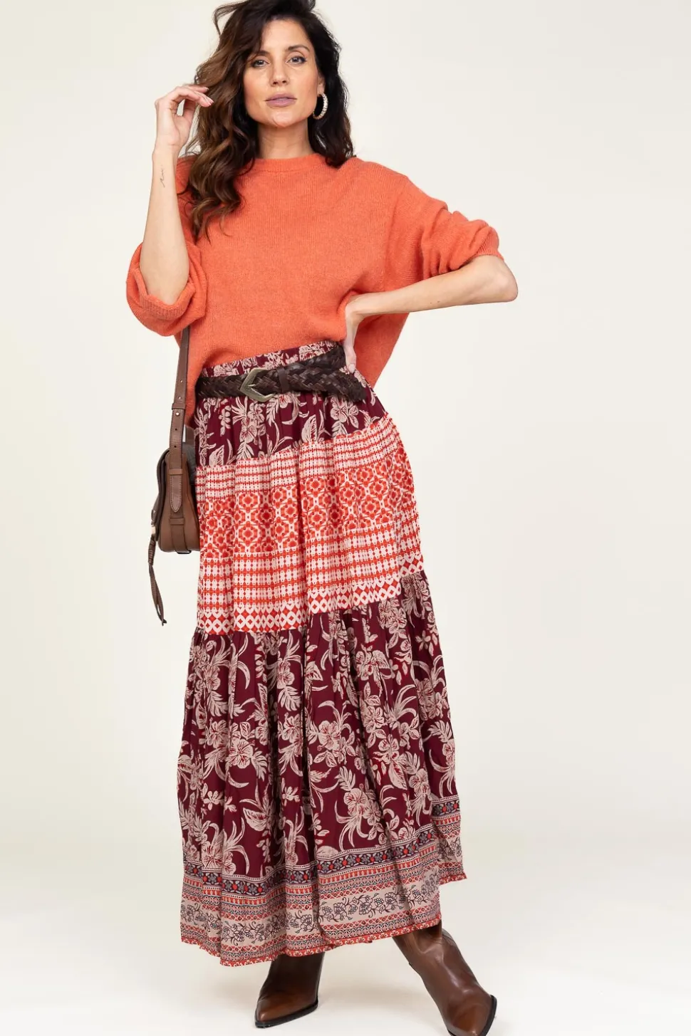 Soft Openback Alpaca Sweater Ullysa | Orange... | Dante 6 | Little Soho