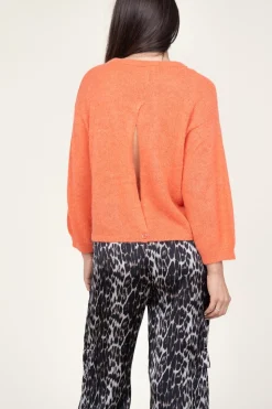 Soft Openback Alpaca Sweater Ullysa | Orange... | Dante 6 | Little Soho