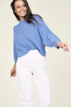 Soft Openback Alpaca Sweater Ullysa | Blue... | Dante 6 | Little Soho