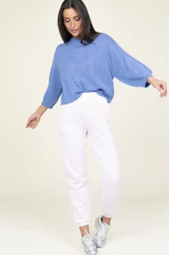 Soft Openback Alpaca Sweater Ullysa | Blue... | Dante 6 | Little Soho