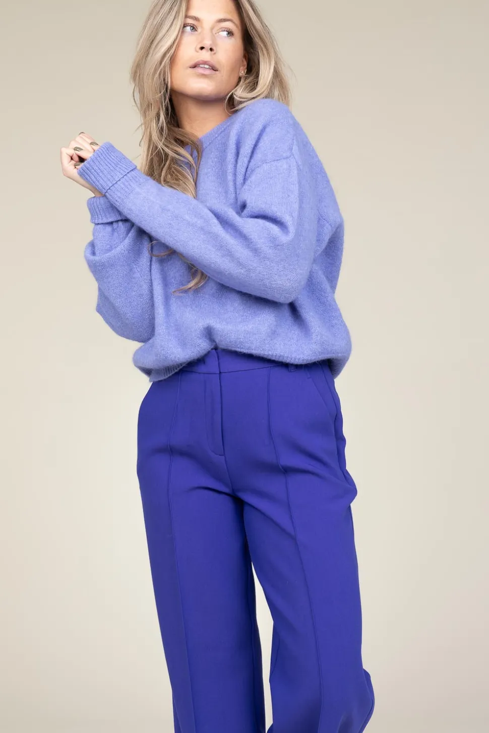 Soft Oversized Alpaca Sweater Vitow | Purple... | American Vintage | Little Soho