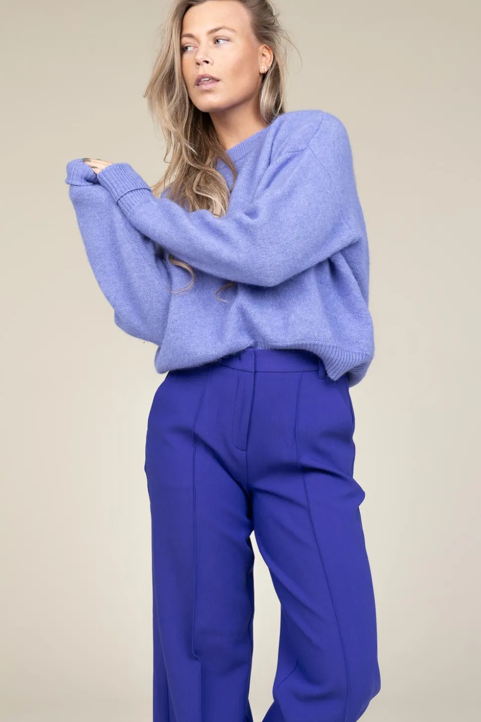 Soft Oversized Alpaca Sweater Vitow | Purple... | American Vintage | Little Soho