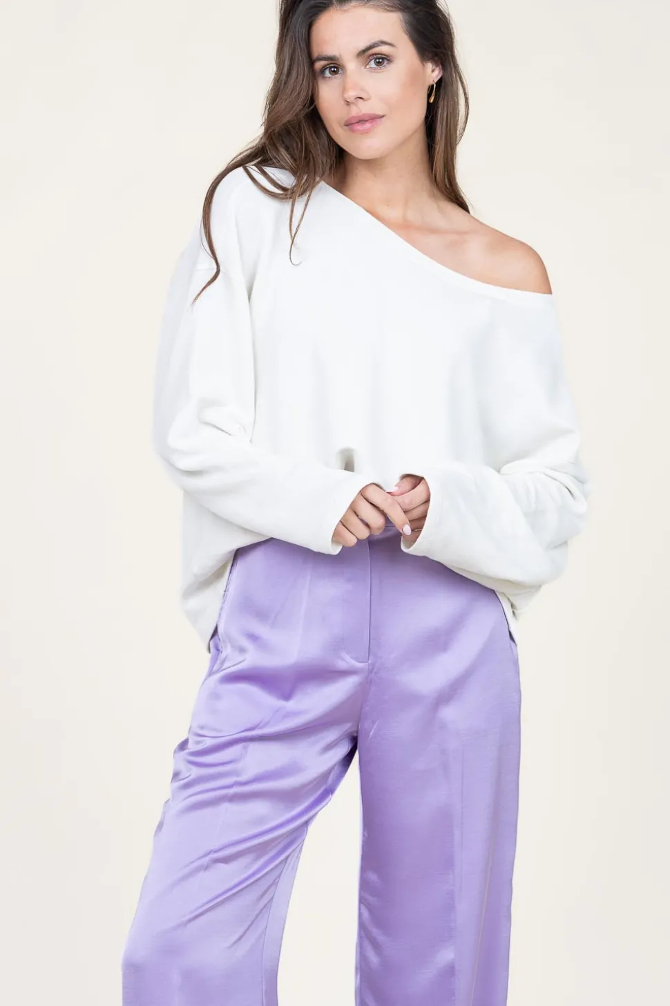 Soft Oversized Sweater Hapylife | White... | American Vintage | Little Soho