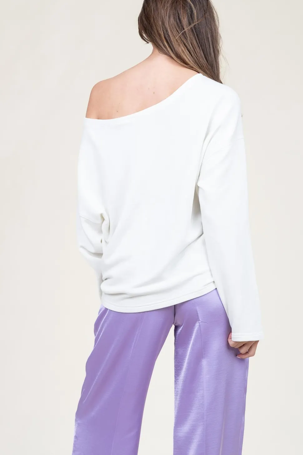 Soft Oversized Sweater Hapylife | White... | American Vintage | Little Soho