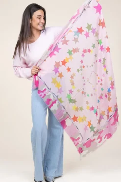 Soft Scarf With Stars Star | Pink... | Moment Amsterdam | Little Soho