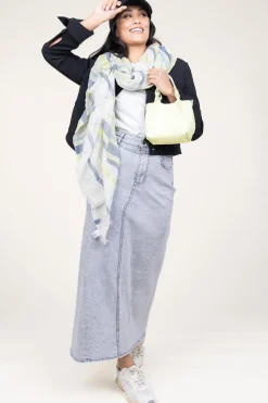 Soft Striped Scarf Norah | Green... | Moment Amsterdam | Little Soho