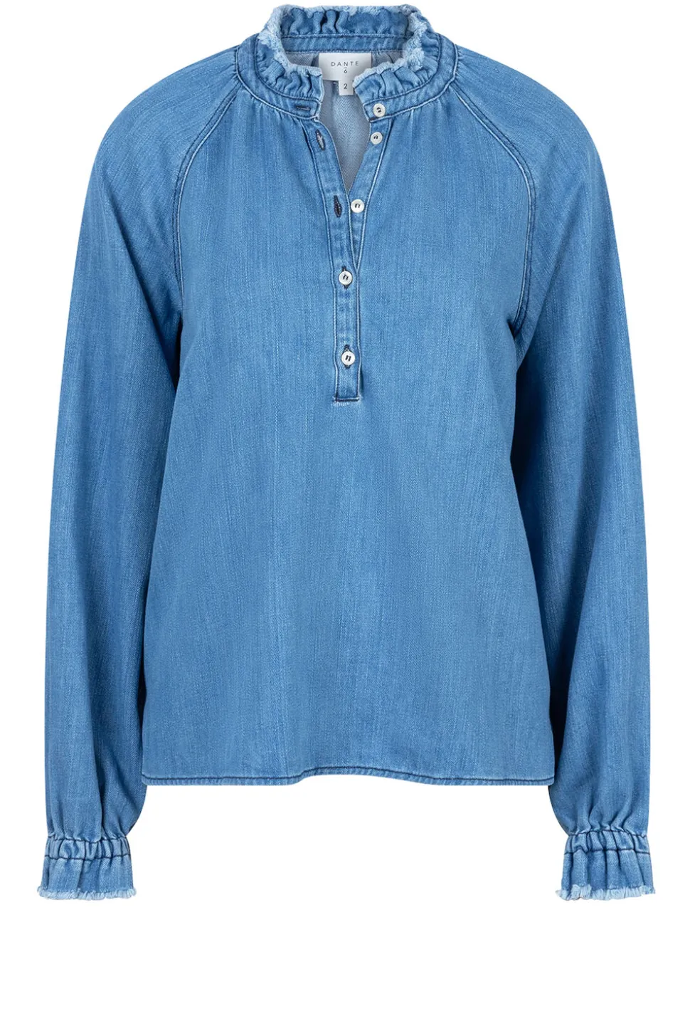 Soft Tencel Denim Top Leah | Blue... | Dante 6 | Little Soho