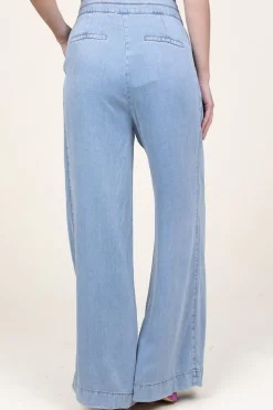 Soft Tencel Pleated Pants Fredrique | Blue... | Aaiko | Little Soho