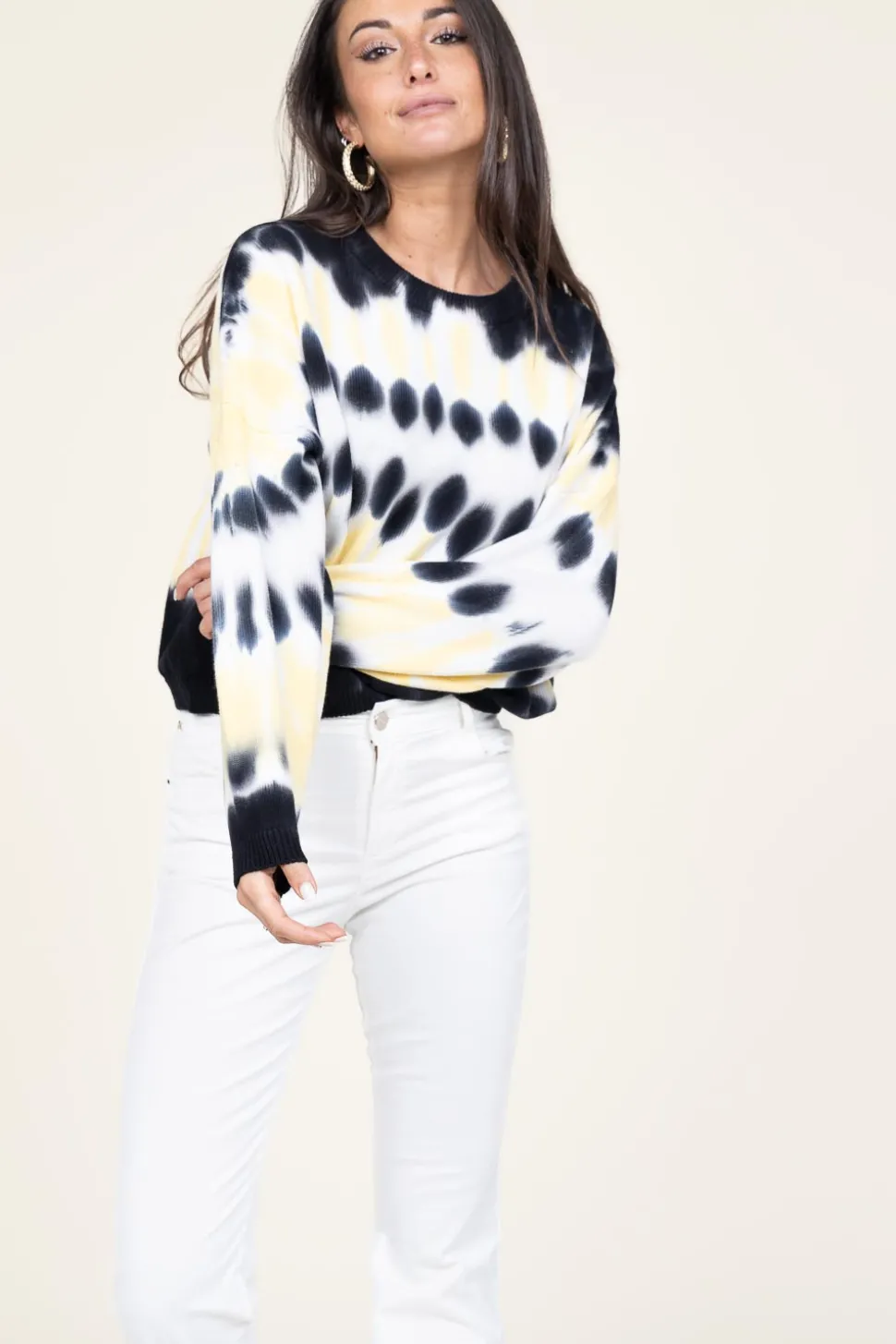 Soft Tie-Dye Sweater Tutti | Yellow... | Ba&Sh | Little Soho