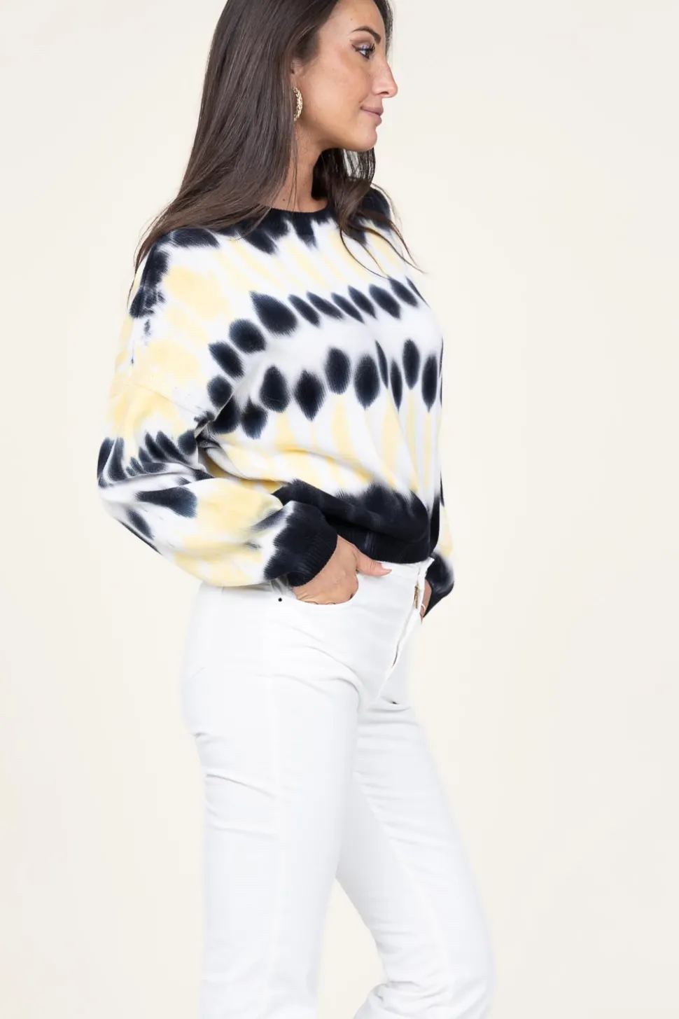 Soft Tie-Dye Sweater Tutti | Yellow... | Ba&Sh | Little Soho