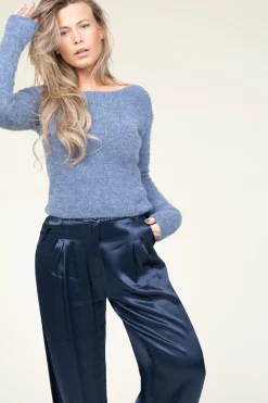 Soft Wool Mix Sweater East | Blue... | American Vintage | Little Soho