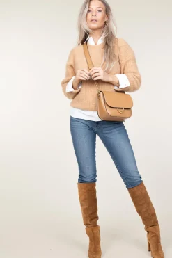 Soft Wool Mix Sweater East | Camel... | American Vintage | Little Soho