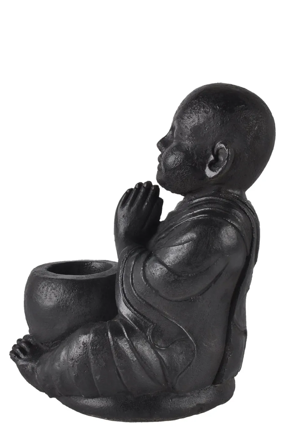 Stone Buddha Candle Holder Ray | Black... | Little Soho Living | Little Soho