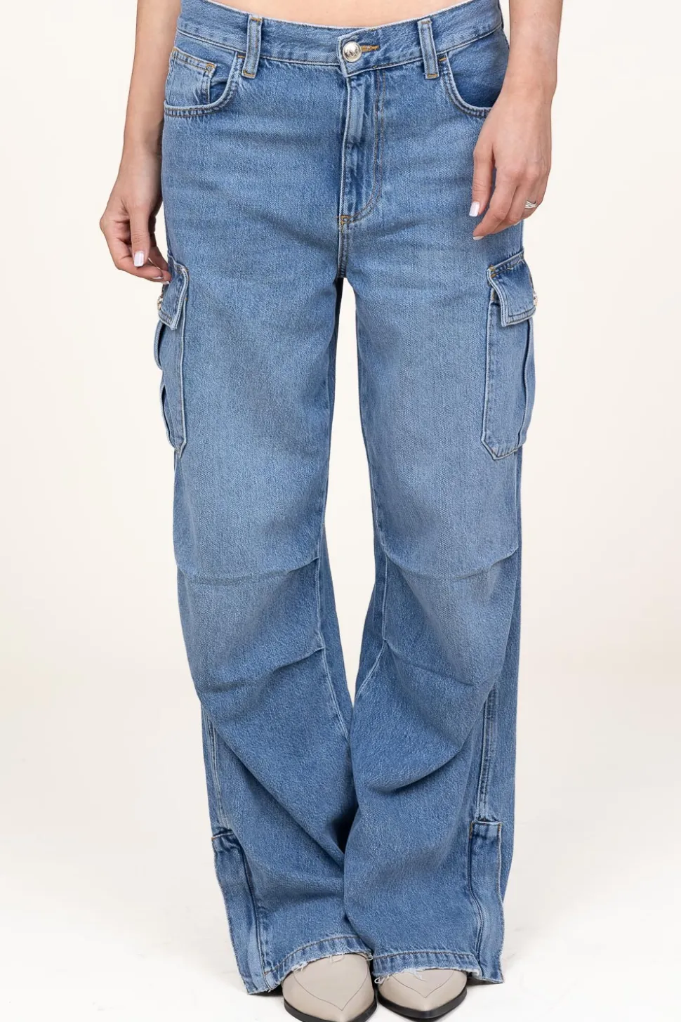 Straight Leg Cargo Jeans Mo | Blue... | Liu Jo | Little Soho