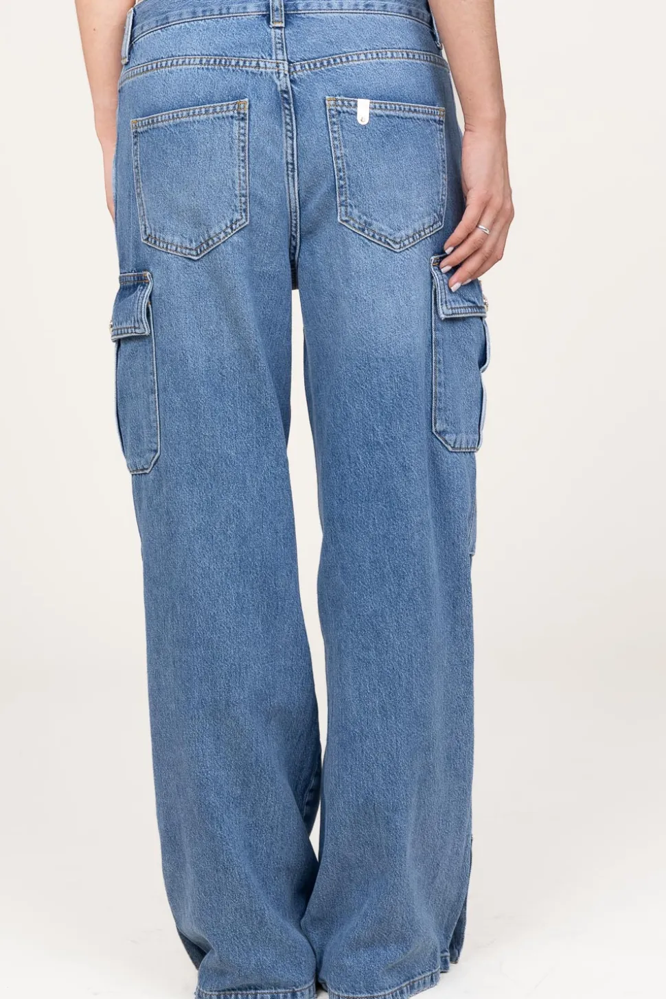 Straight Leg Cargo Jeans Mo | Blue... | Liu Jo | Little Soho