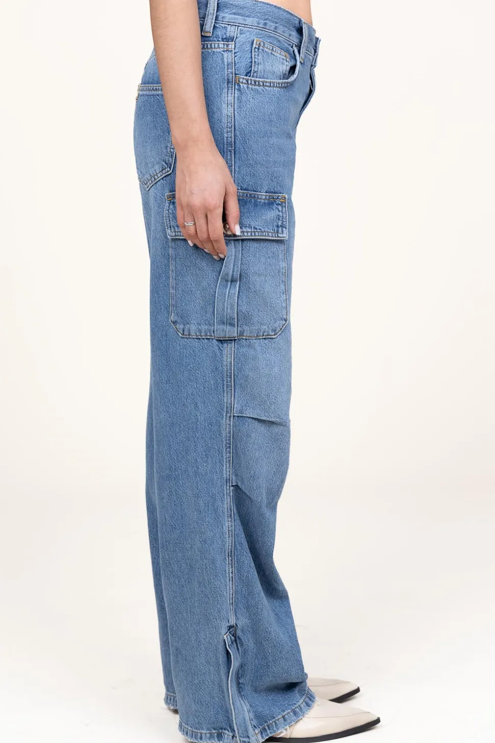 Straight Leg Cargo Jeans Mo | Blue... | Liu Jo | Little Soho