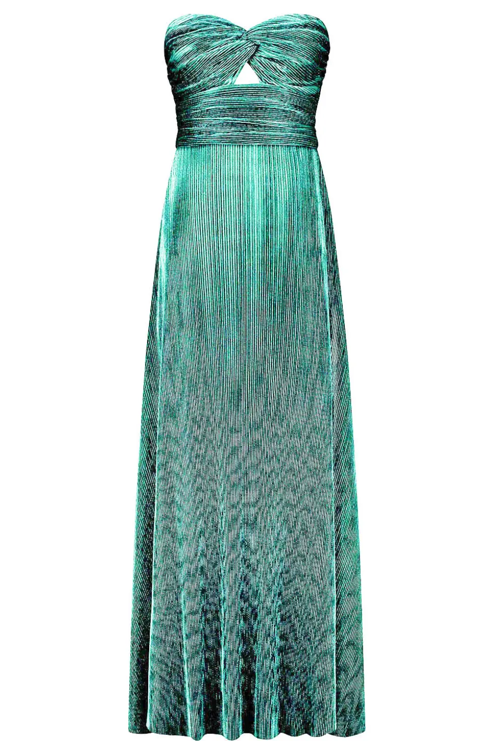 Strapless Maxi Dress With Lurex Frederique | Green... | Ibana | Little Soho