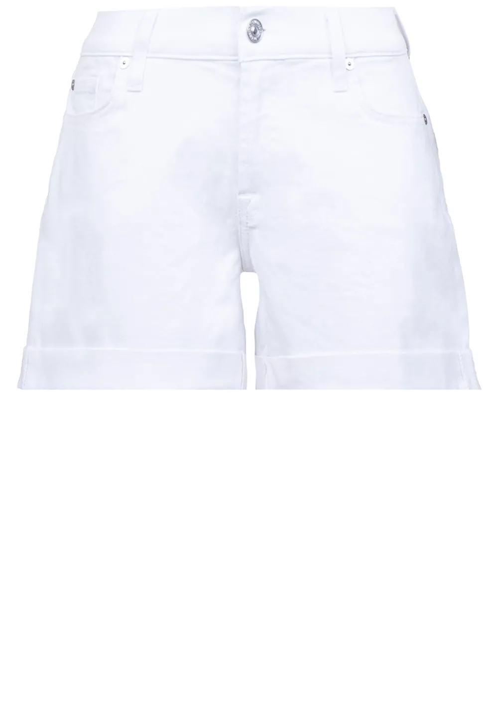 Stretch Denim Short Roll | White... | 7 For All Mankind | Little Soho
