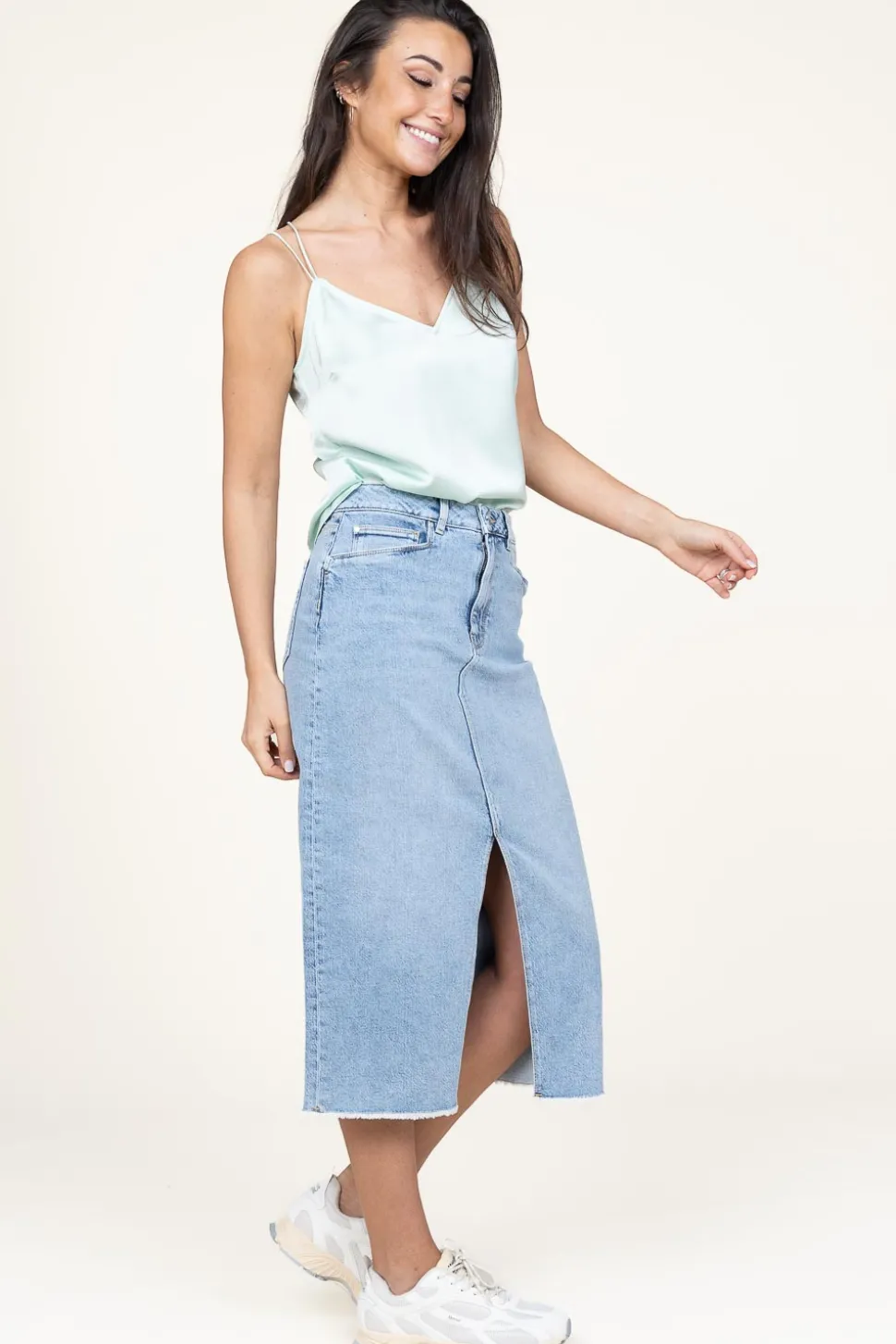 Stretch Denim Skirt Pasque | Blue... | Dante 6 | Little Soho