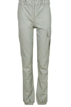 Stretch Leather Cargo Pants Yara | Green... | Alter Ego | Little Soho