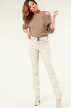 Stretch Leather Pants Amary | Natural... | Studio Ar | Little Soho