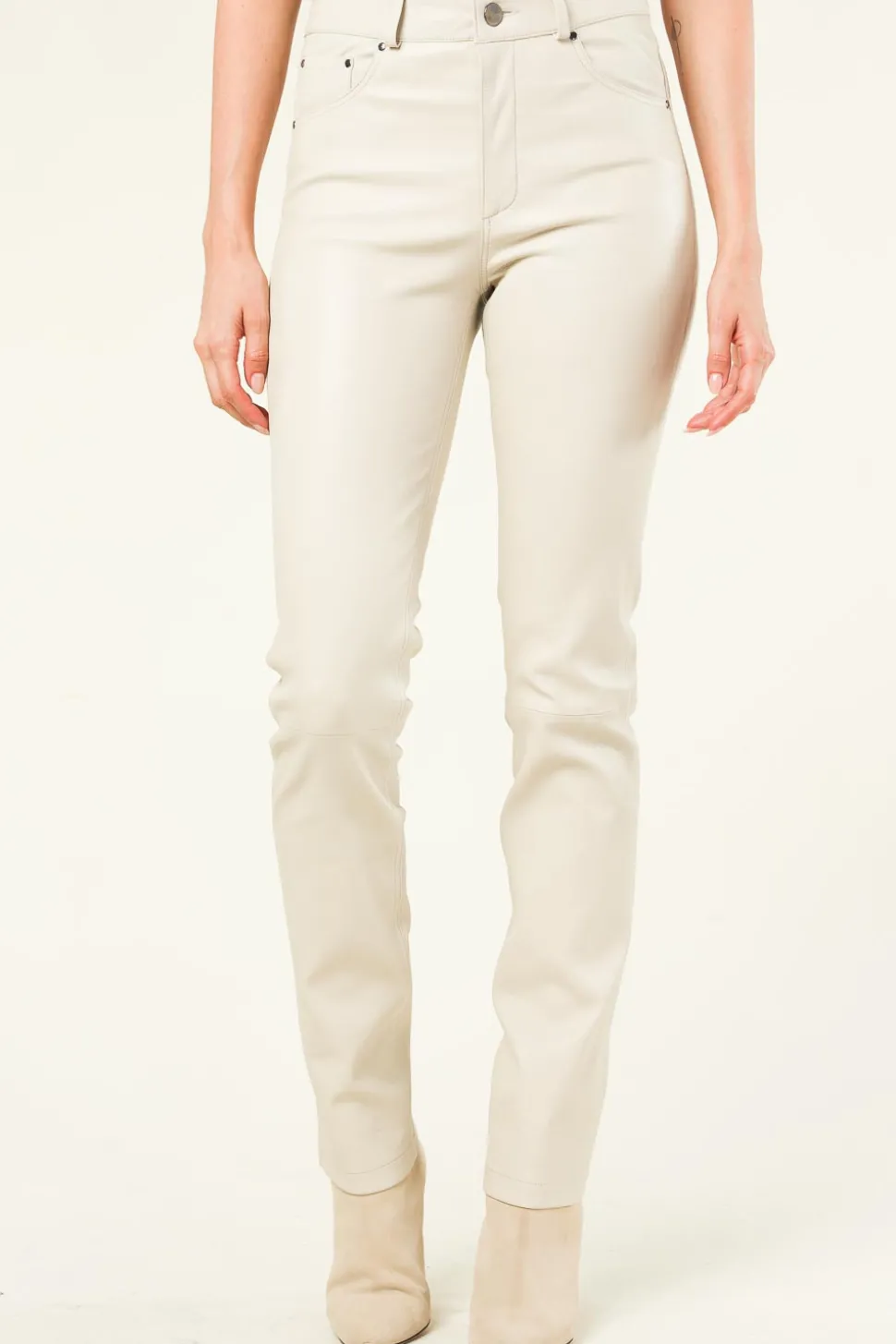 Stretch Leather Pants Amary | Natural... | Studio Ar | Little Soho