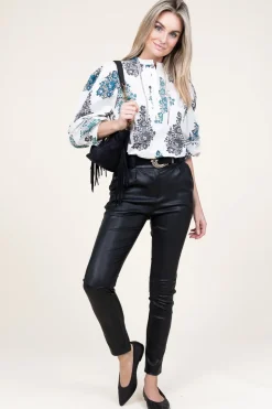 Stretch Leather Paperbag Paula | Black... | Ibana | Little Soho