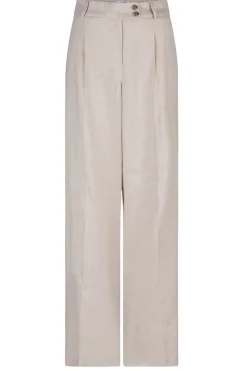 Stretch Linen Mix Trousers Zach | Natural... | Dante 6 | Little Soho