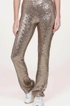 Stretch Pants With Sequins Ella | Gold... | Patrizia Pepe | Little Soho