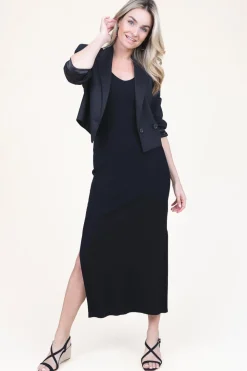 Stretch Tricot Maxi Dress Como | Black... | Second Female | Little Soho