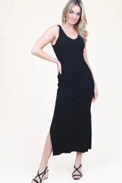 Stretch Tricot Maxi Dress Como | Black... | Second Female | Little Soho