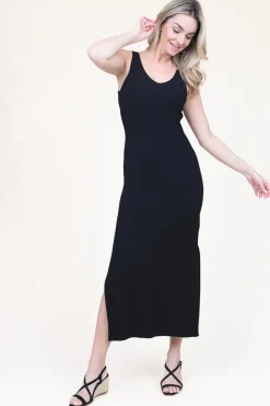 Stretch Tricot Maxi Dress Como | Black... | Second Female | Little Soho