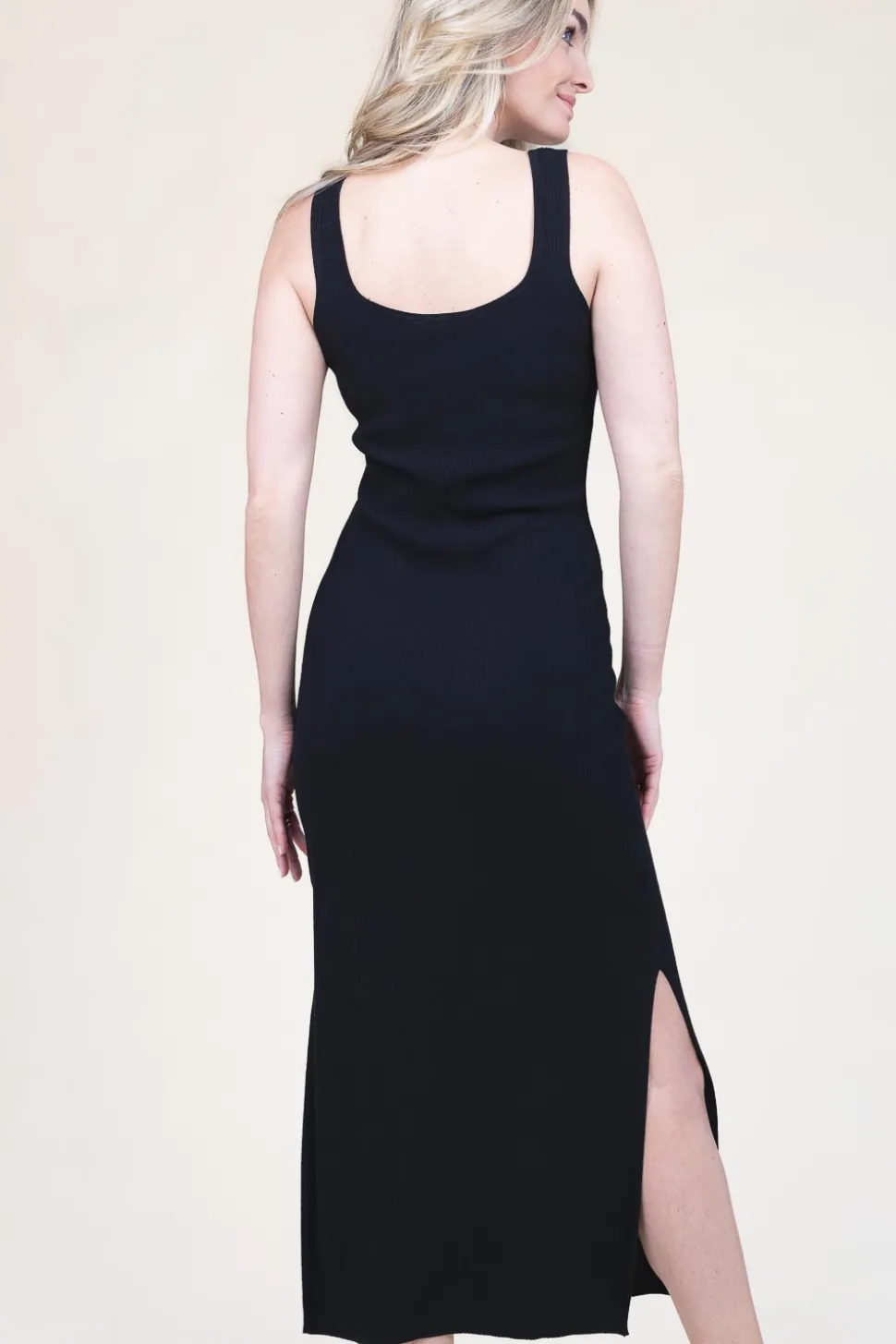 Stretch Tricot Maxi Dress Como | Black... | Second Female | Little Soho