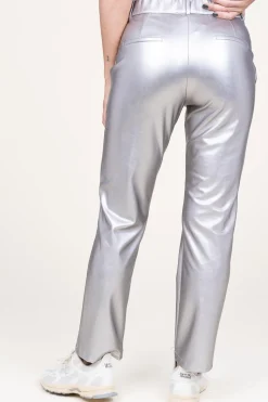 Stretchy Metallic Pants Great | Silver... | D-Etoiles Casiope | Little Soho