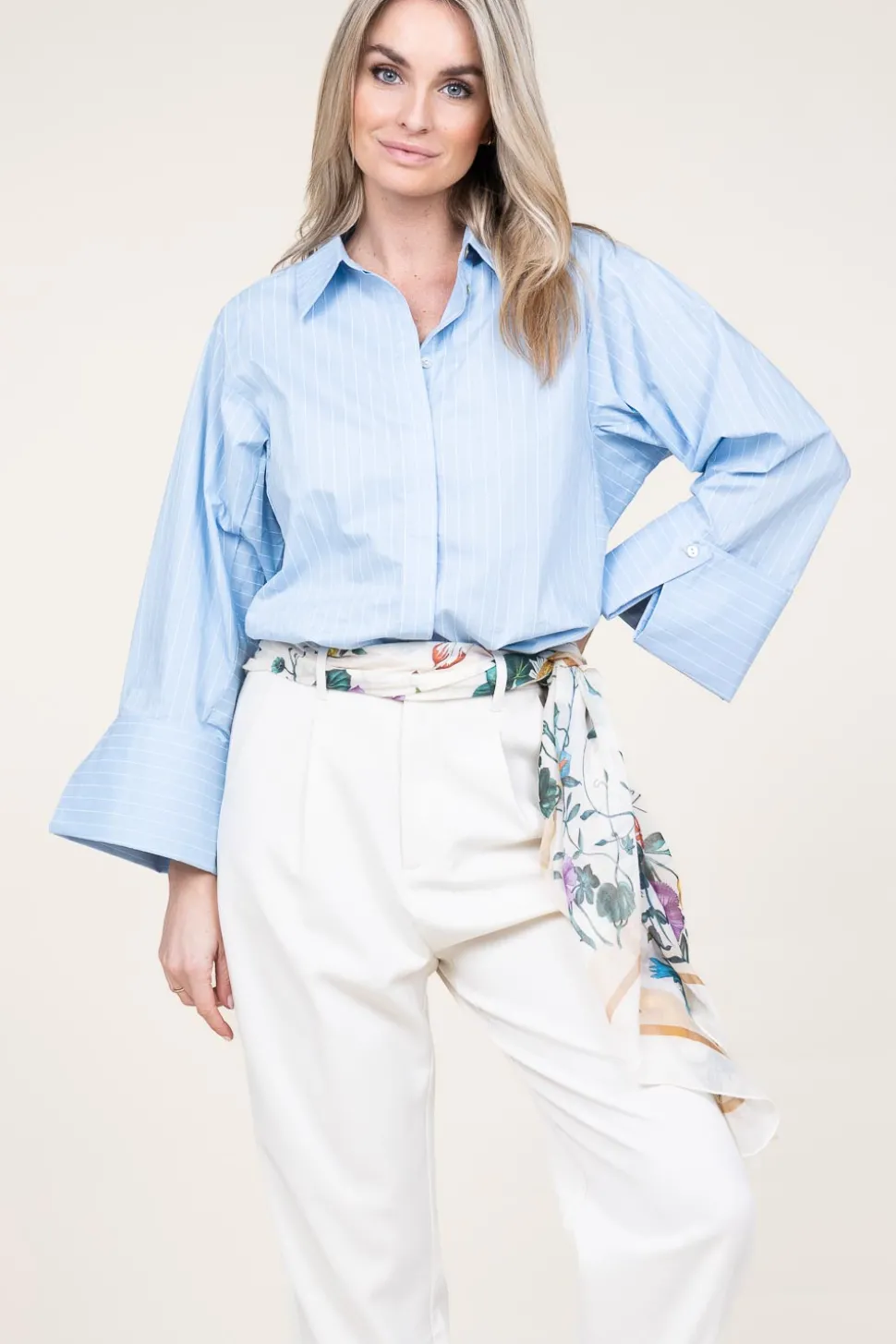 Striped Blouse Elda | Blue... | Aaiko | Little Soho