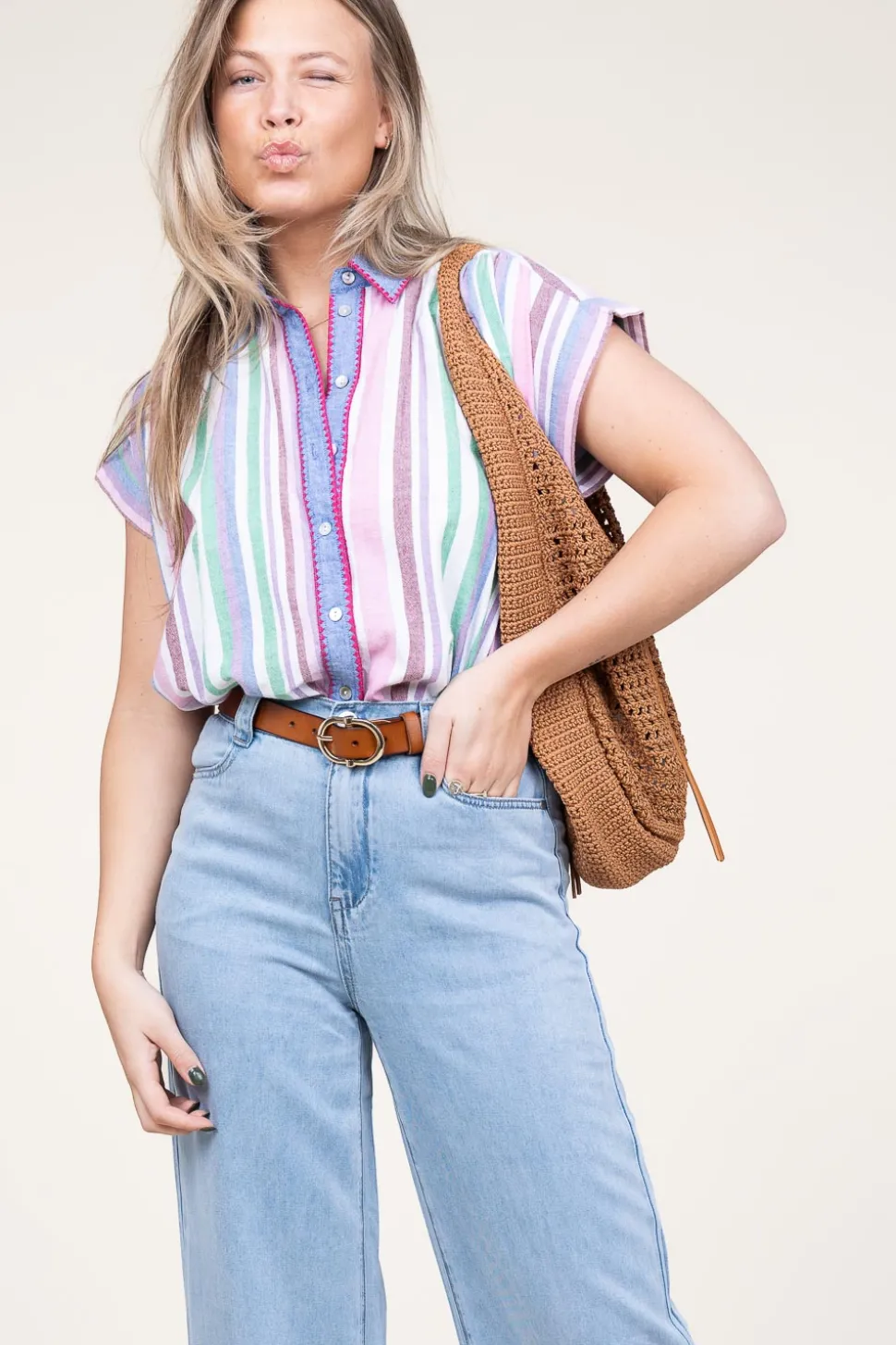 Striped Blouse Guiseppa | Multi... | Stella Forest | Little Soho