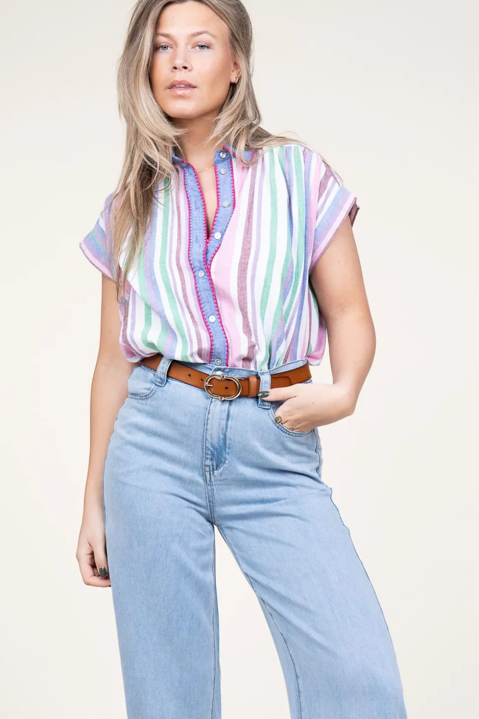 Striped Blouse Guiseppa | Multi... | Stella Forest | Little Soho