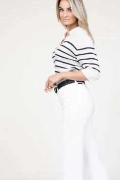 Striped Soft Sweater Jackey | Natural... | Dante 6 | Little Soho
