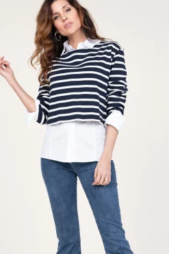 Striped Sweater Classic | Blue... | Co'Couture | Little Soho