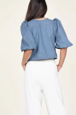 Striped Top With Bow Details Billy | Blue... | Co'Couture | Little Soho