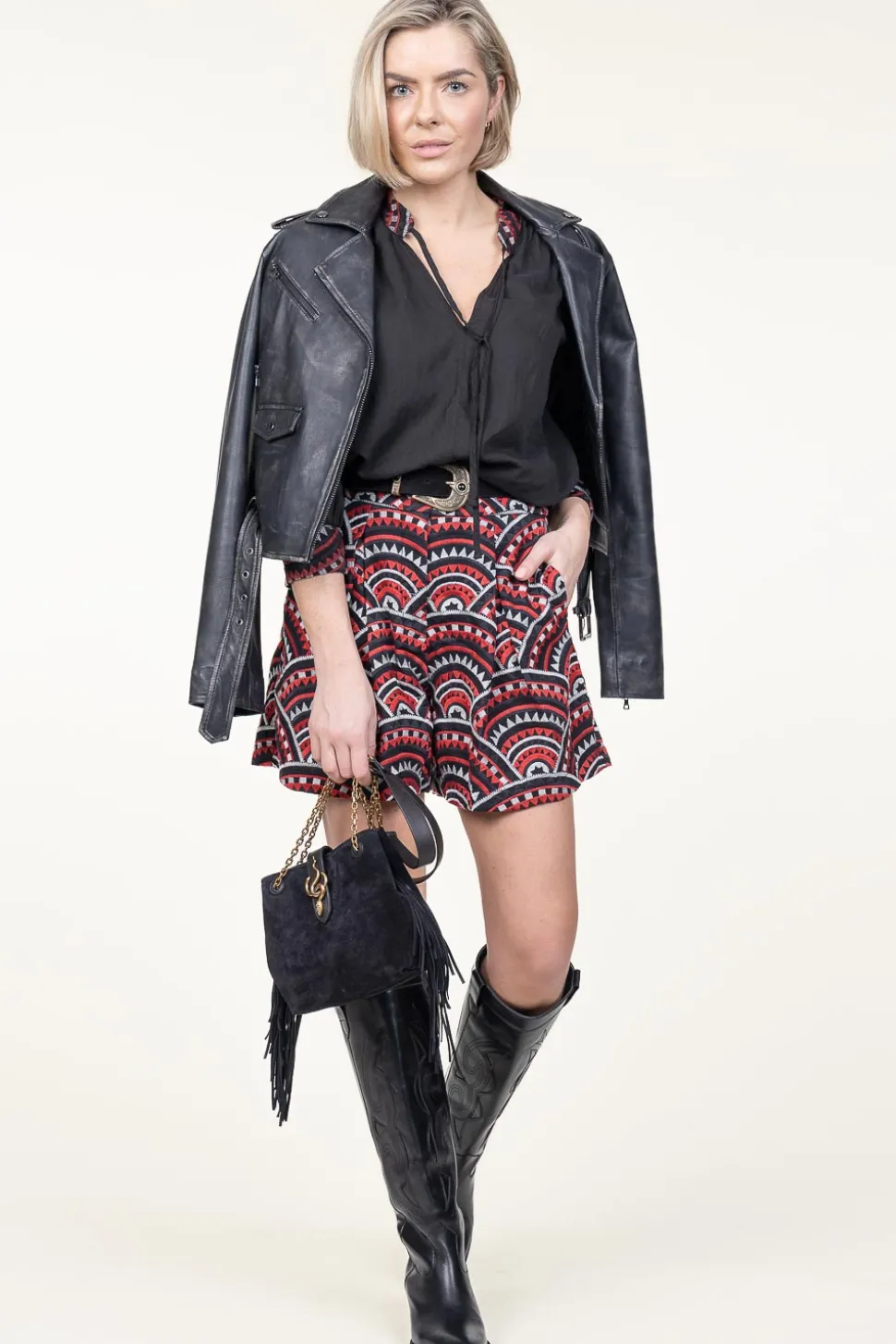 Suede Fringe Bag Cleo Small | Black... | Vanessa Bruno | Little Soho